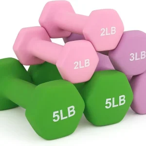 Dumbbell Set Anti SlipCoated Hexagon Hand Weights