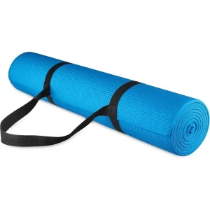 All Purpose Anti-Tear Exercise Yoga Mat with Carrying Strap